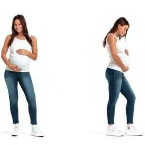 NWT 1822 Denim Maternity Butter Skinny w/ Bellyband in Wynter Ziggy Size 00/24